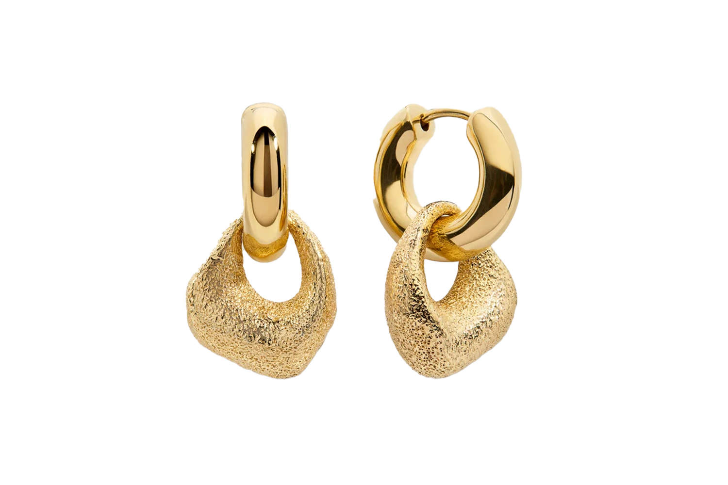 Monica Vinader Antica Textured Pendant Huggie Set