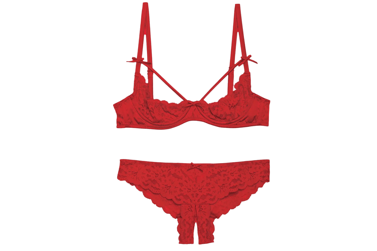 Fleur du Mal Rouge Charlotte Lace Ouvert Gift Set