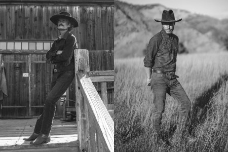 Two men wearing clothes from Double RL, Ralph Lauren's westernwear