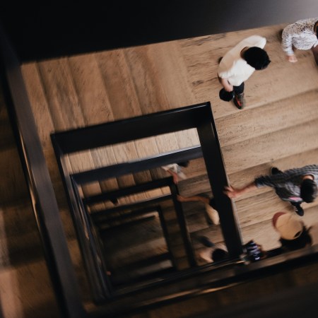 people on the stairs