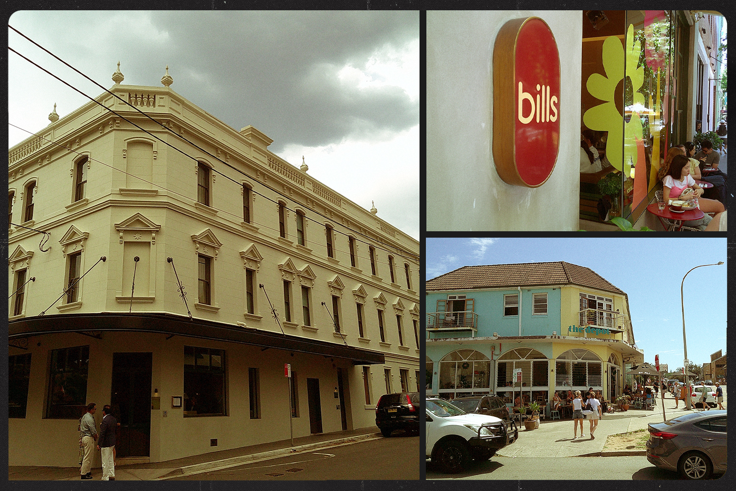 Saint Peter in Paddington, Bills in Surry Hills, The Depot in North Bondi.