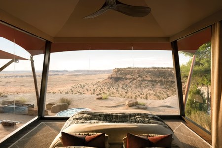 Campsite with a desert view
