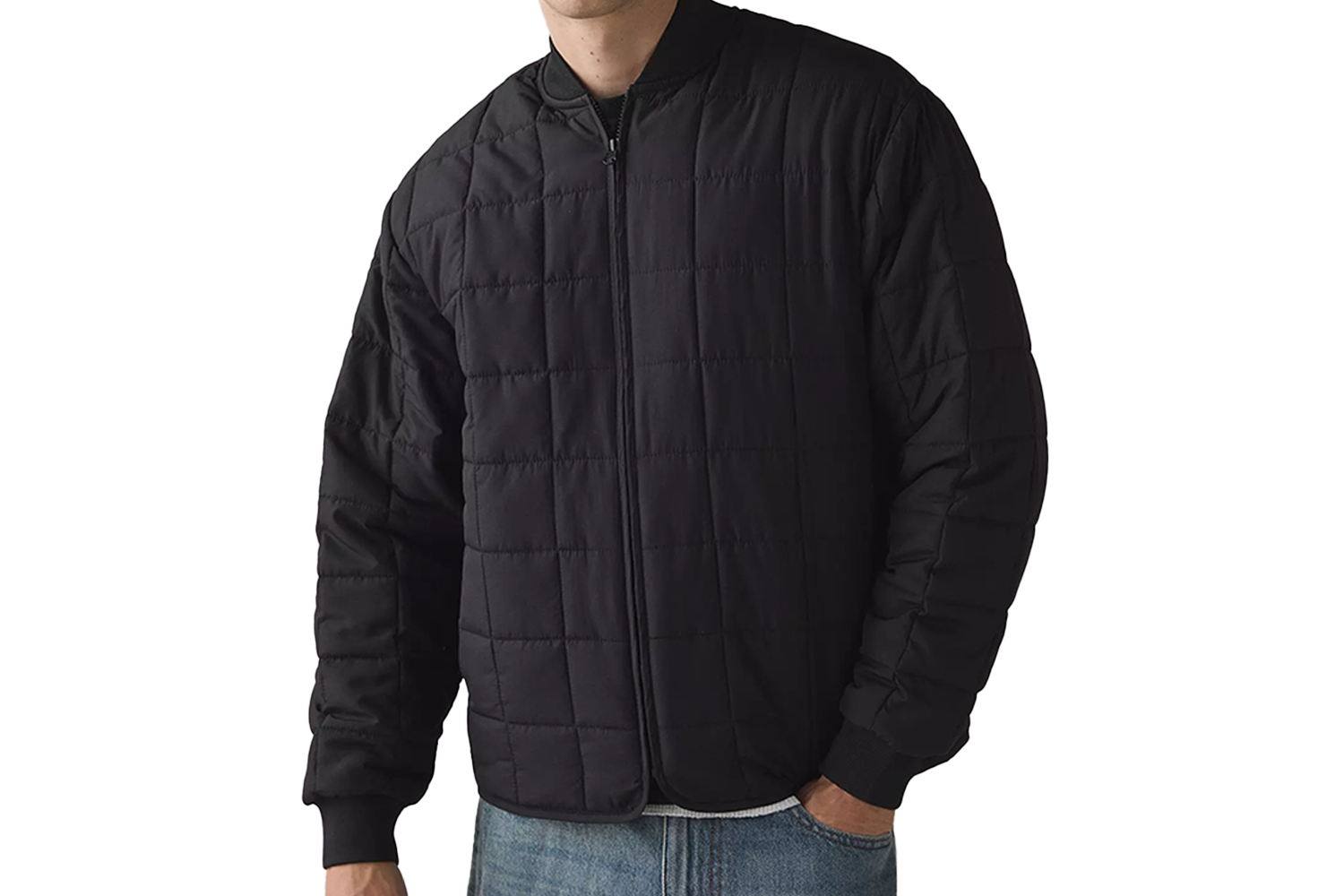 BDG Quilted Bomber Jacket