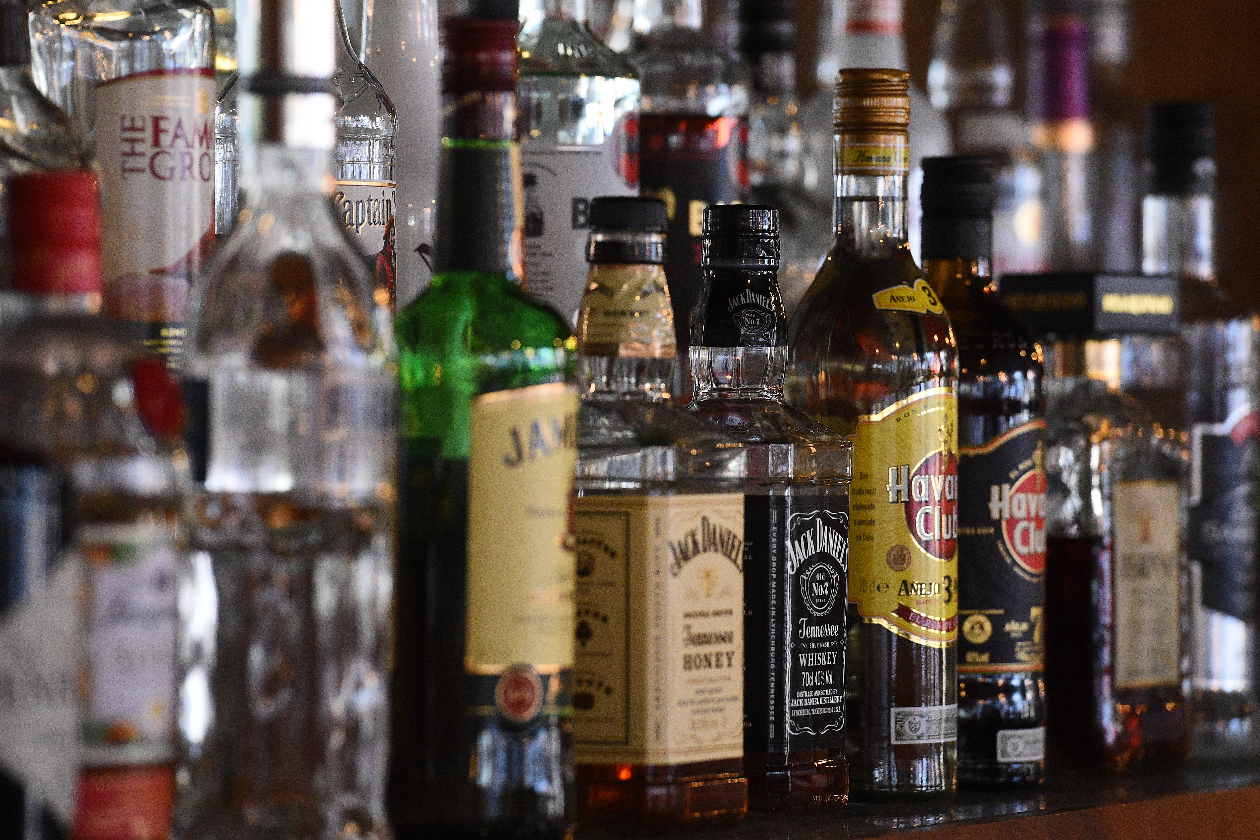 Liquor bottles