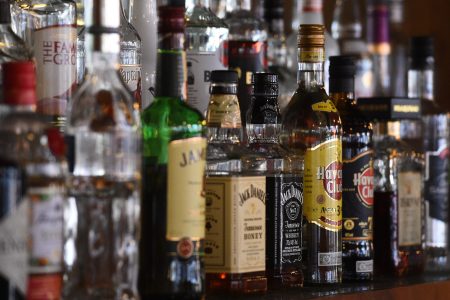 Liquor bottles