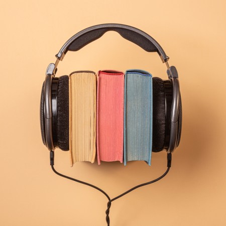 headphones on books