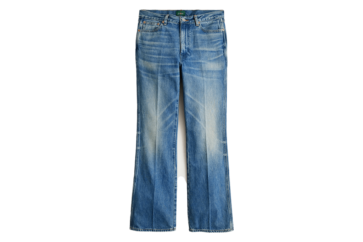 J.Crew Bootcut Jean in Creased Indigo Wash