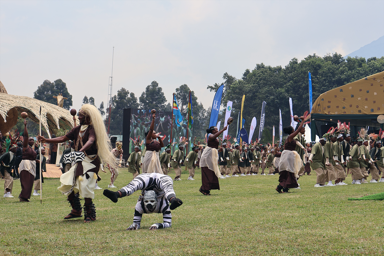 Intore dancers perform at Kwita Izina