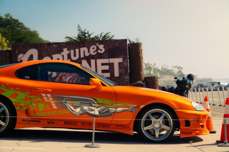 Orange sports car