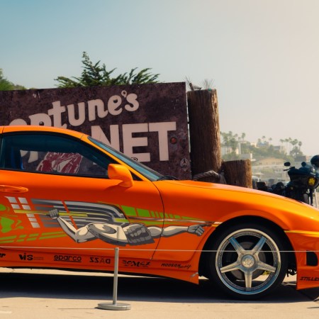 Orange sports car