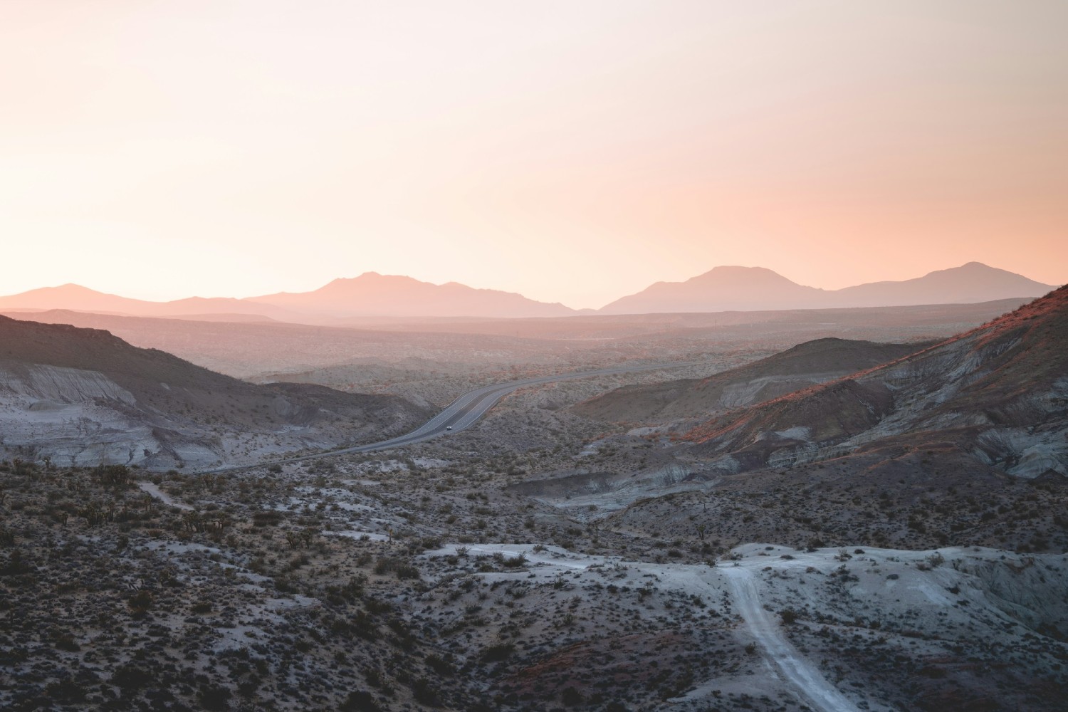 Aerial view of the Mojave Desert