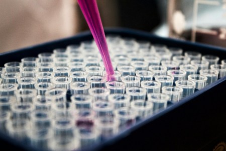 Vials undergoing testing