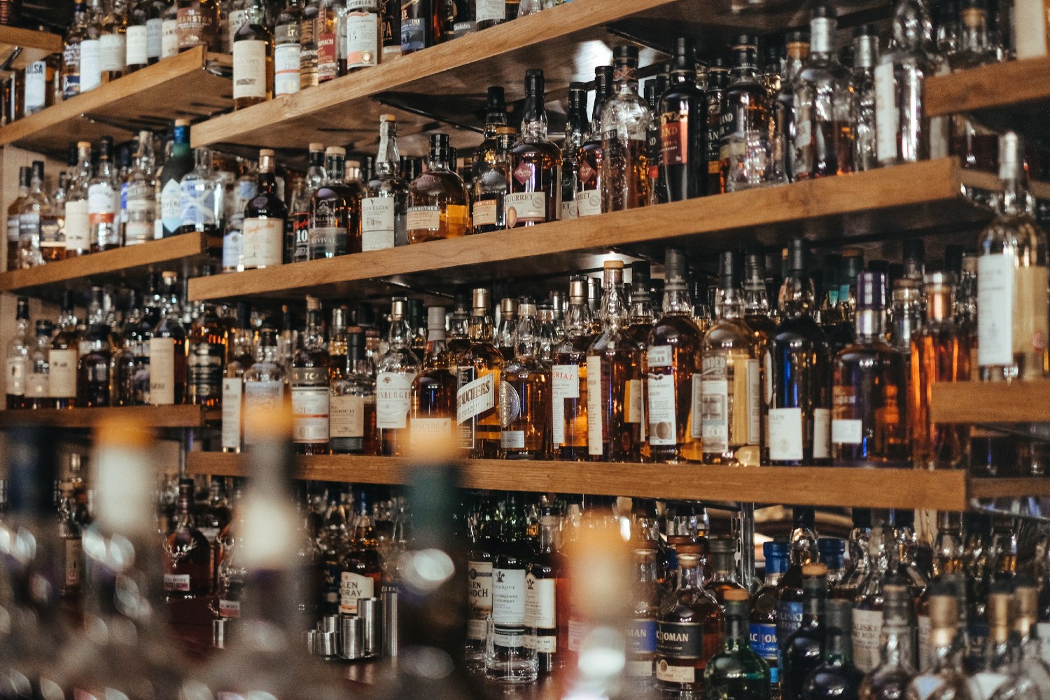 Bottles of whiskey