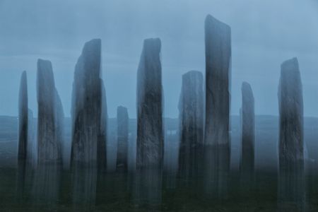 The Calanais Stones on the Isle of Lewis in Scotland.