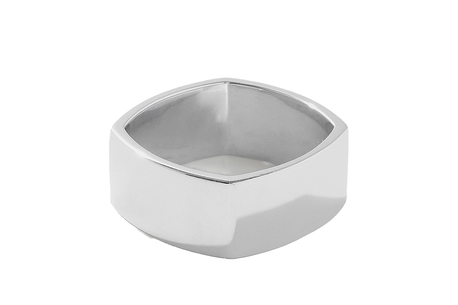 Quince Silver Square Cigar Band Ring 