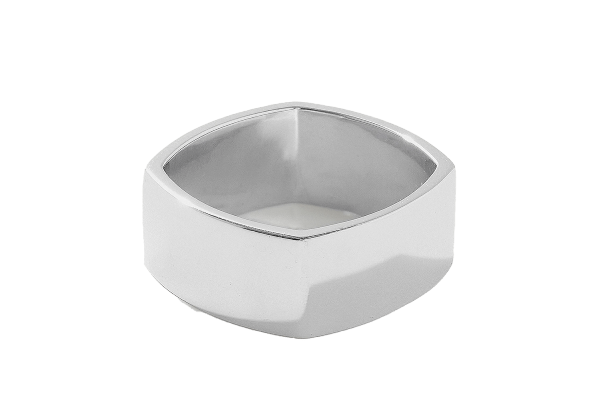 Quince Silver Square Cigar Band Ring