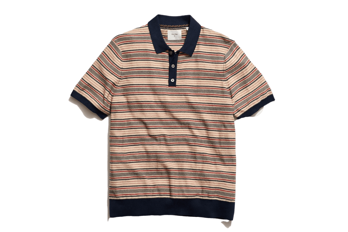 Billy Reid Vintage Stripe Sweater Polo