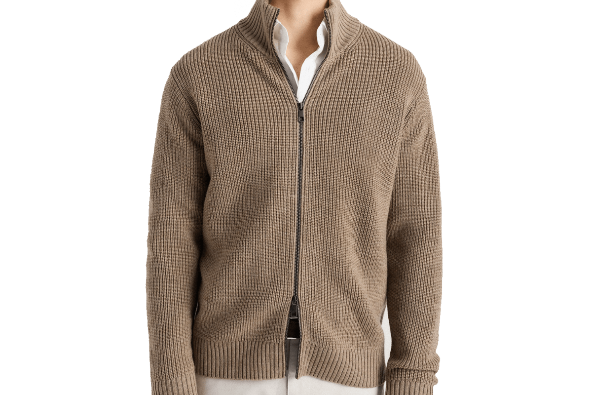 Quince Australian Merino Wool Full Zip Sweater