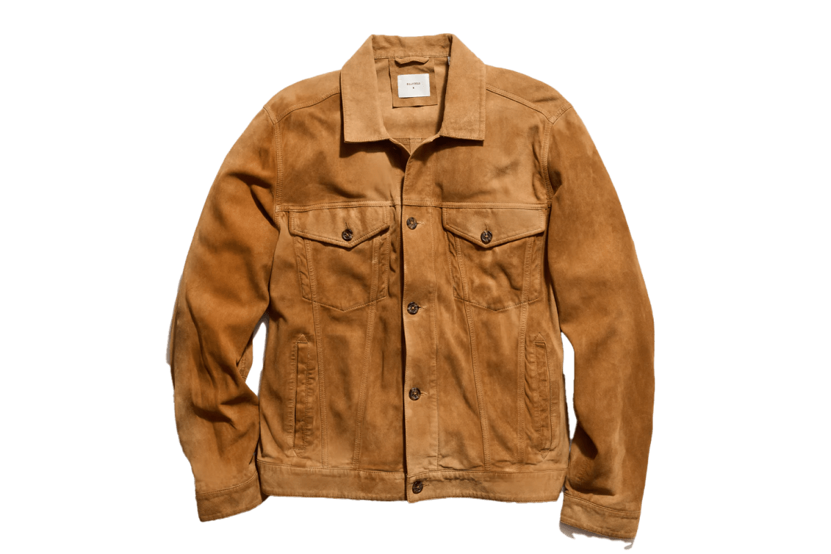 Billy Reid Waxed Suede Tupelo Trucker Jacket