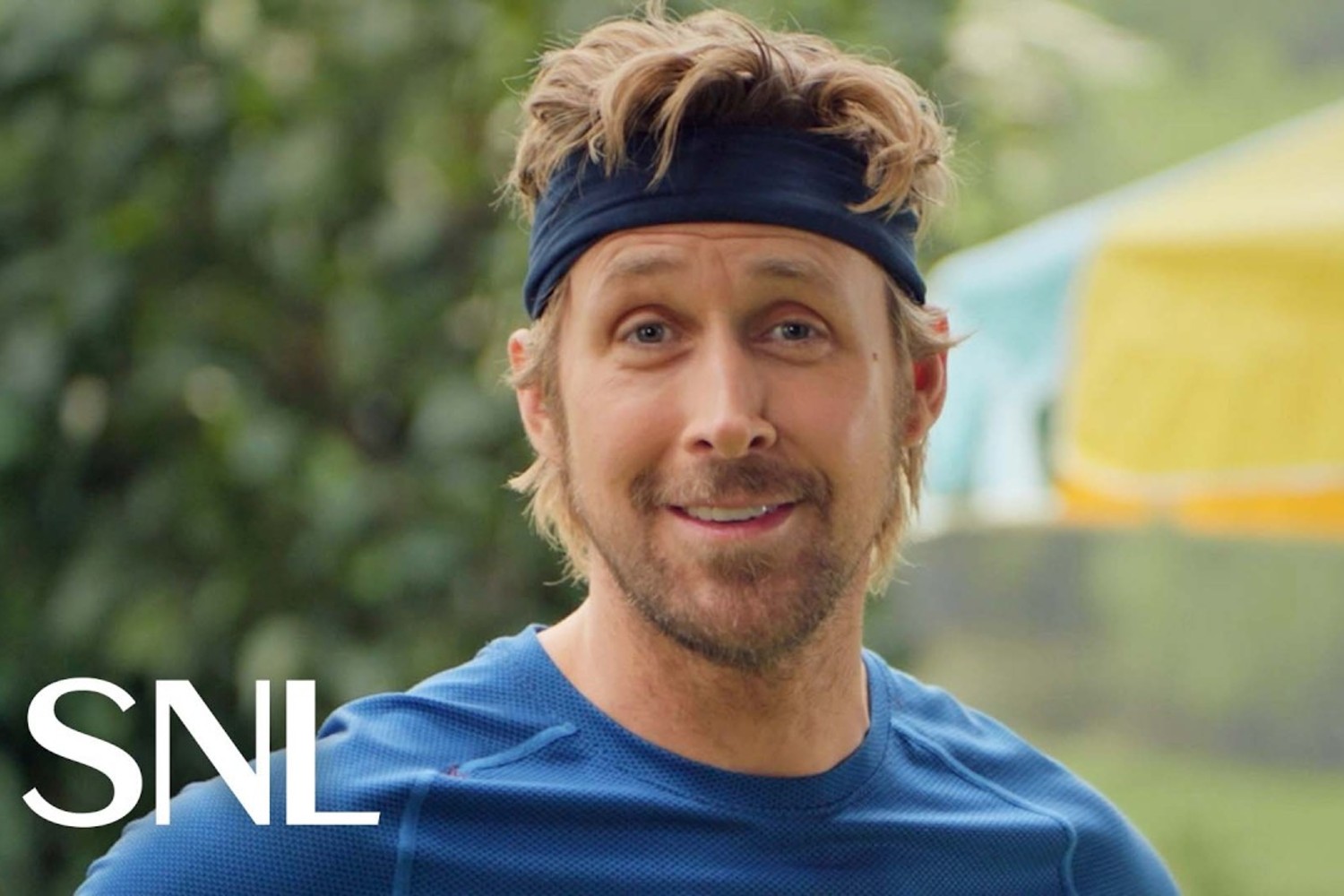 Ryan Gosling in a sweatband on "SNL"