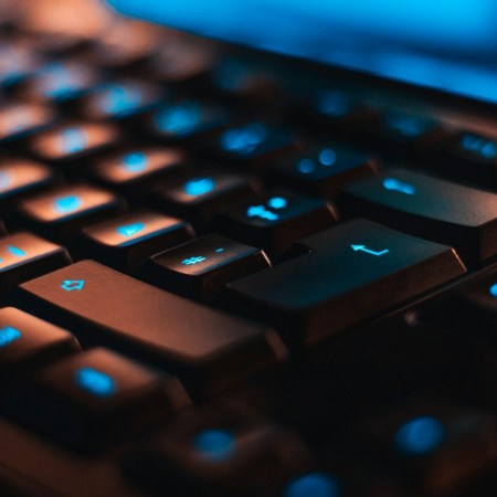 Blue light on keyboard
