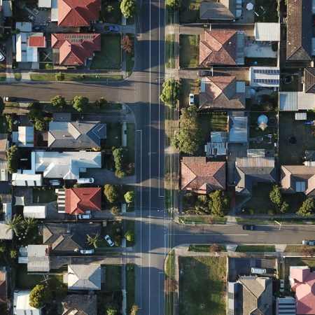Aerial image of suburbs