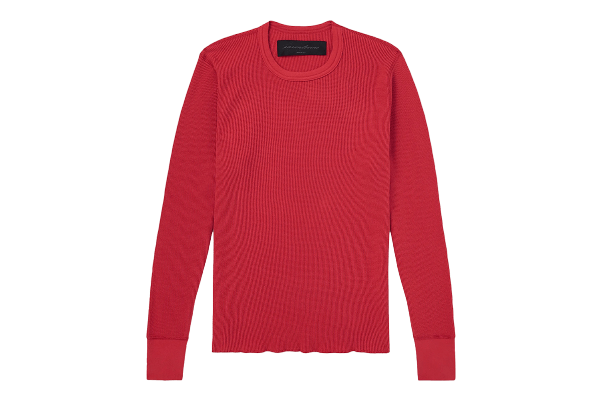 Aaron Levine Waffle-Knit Cotton Sweater
