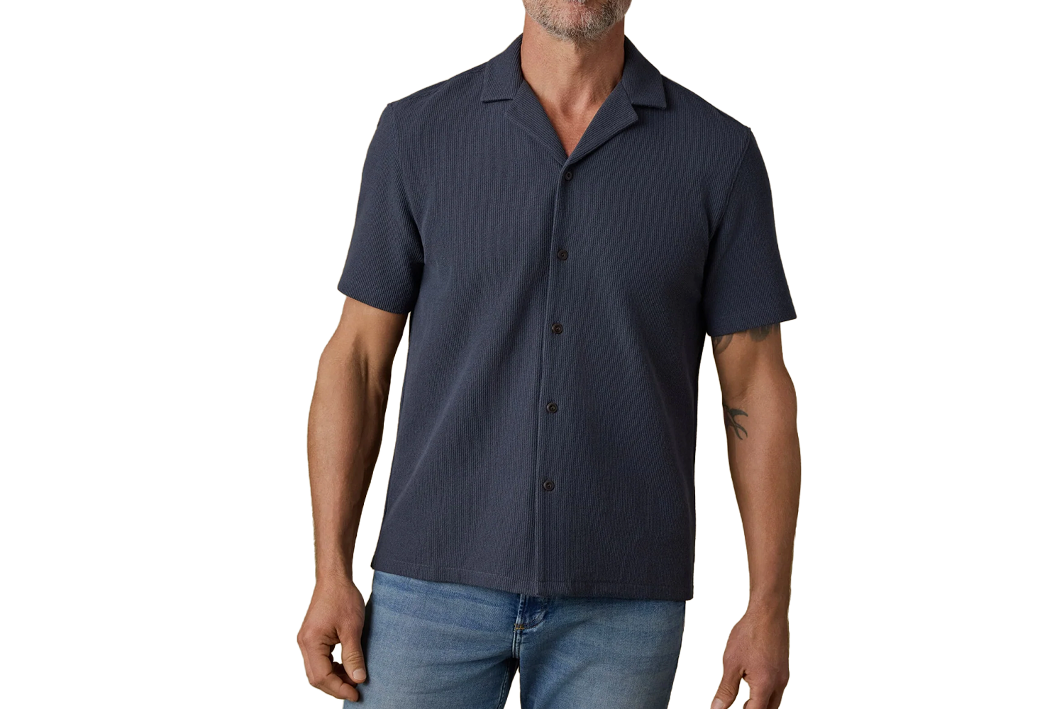 The Stretch Ribbed Comfort: Faherty Short-Sleeve Oasis Camp Shirt