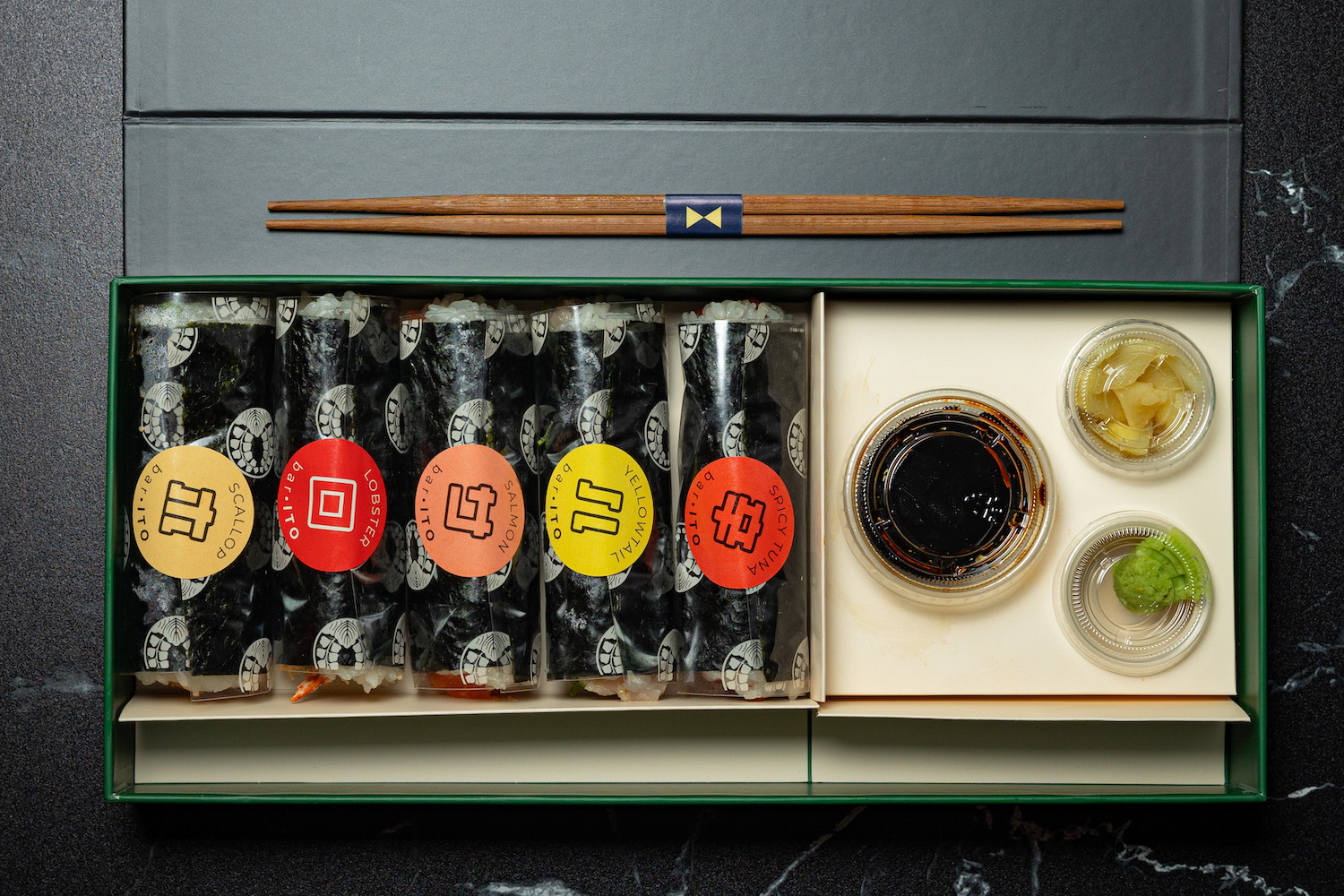 A hand roll set at Bar Ito
