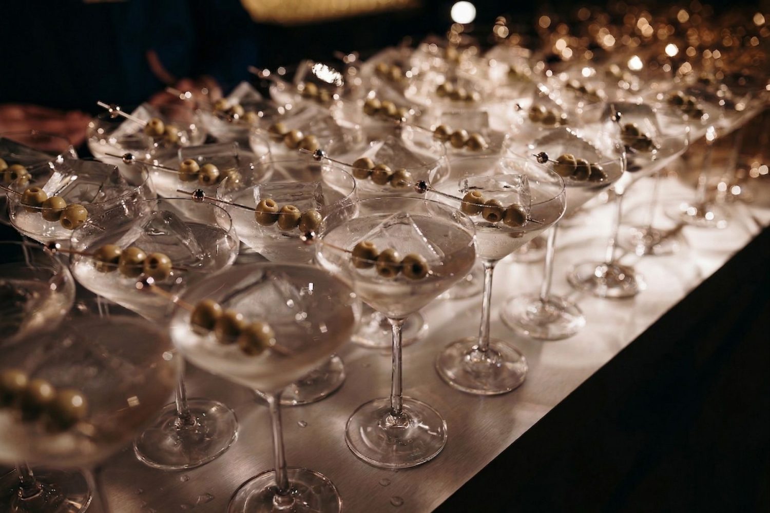 Rows and rows of Martinis