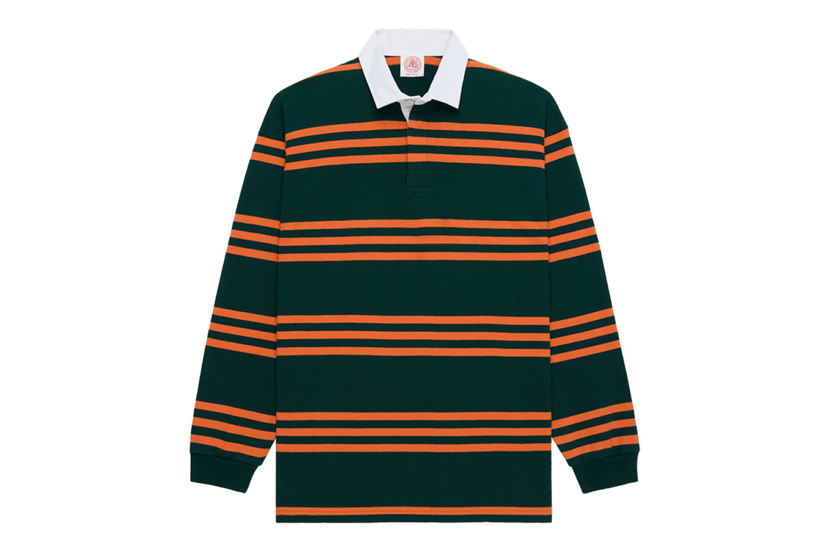 J.Press Made-In-USA Triple Stripe Cotton Rugby