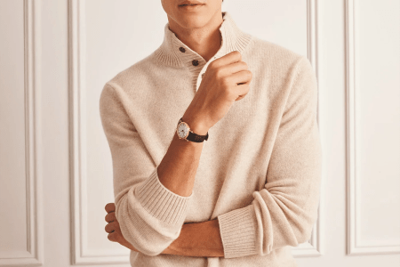 naadam lifestyle image of man wearing sweater