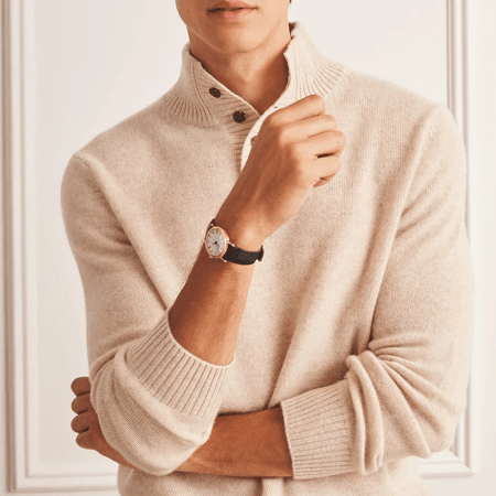 naadam lifestyle image of man wearing sweater