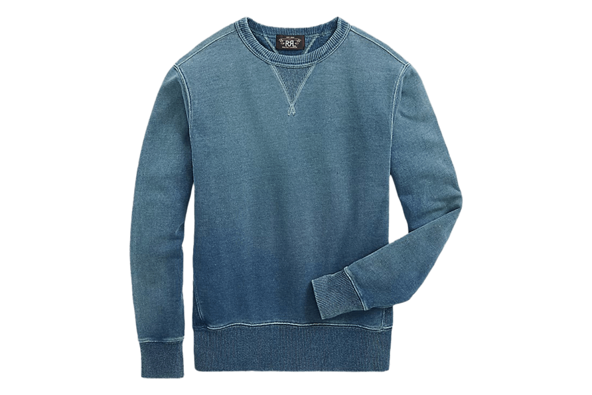 RRL Indigo French Terry Sweatshirt