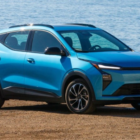 Blue car on dirt