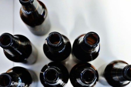 Empty beer bottles