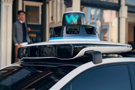 Waymo hardware atop a vehicle