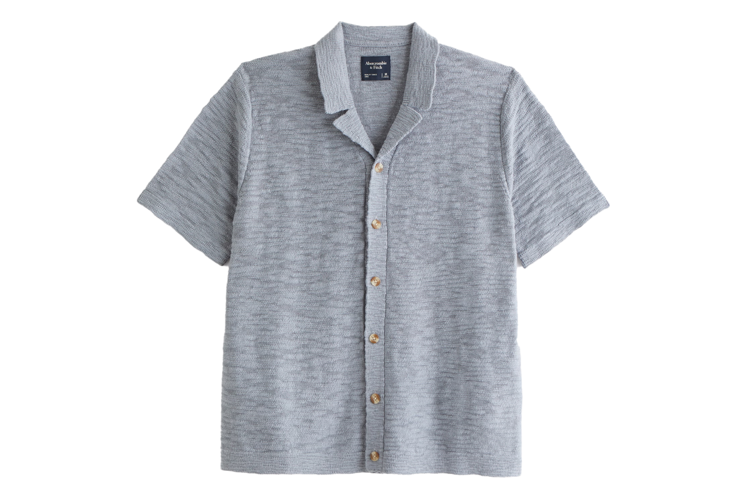 Abercrombie 100% Cotton Knit Button-Through Polo