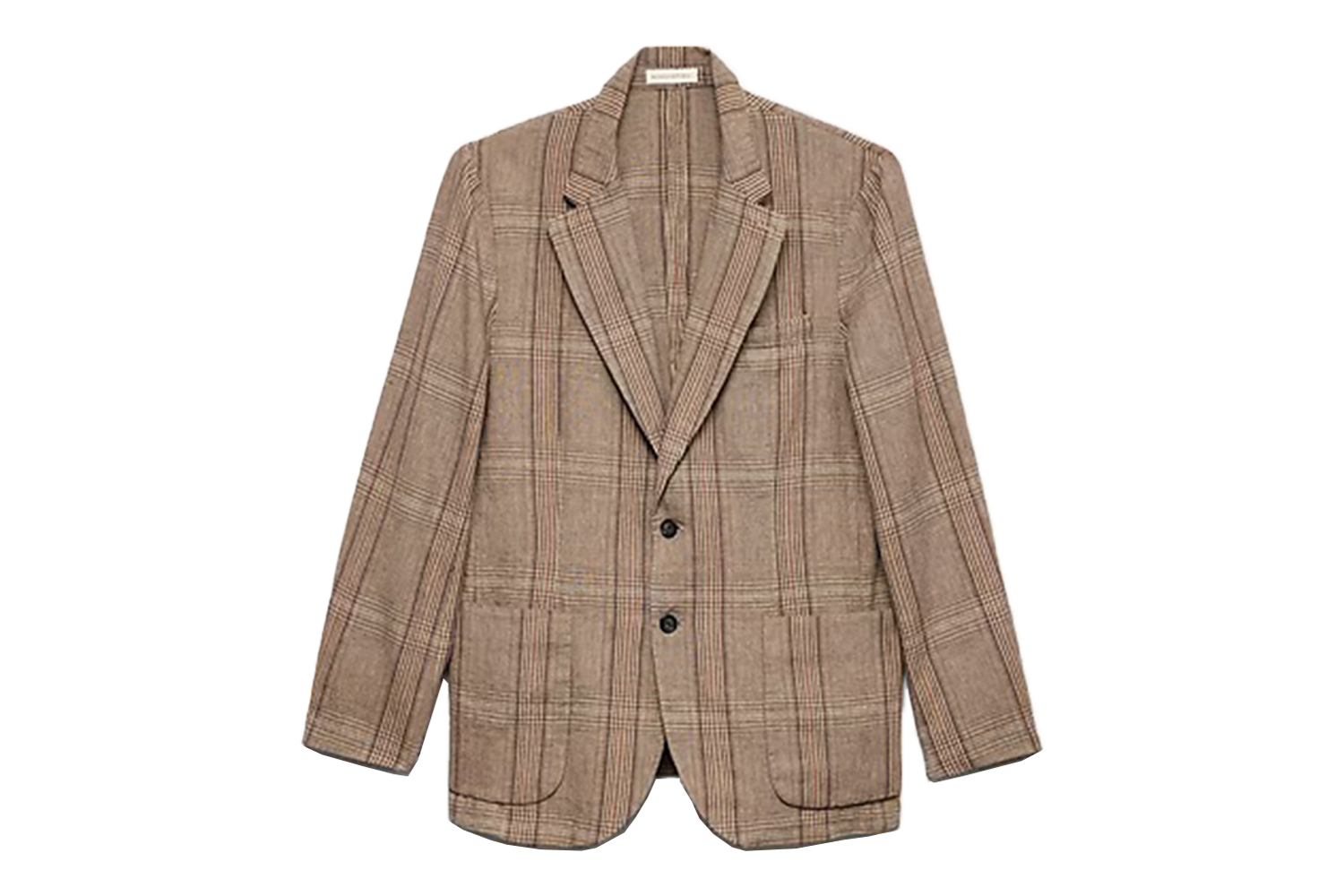 Banana Republic Italian Plaid Cotton-Linen Blazer