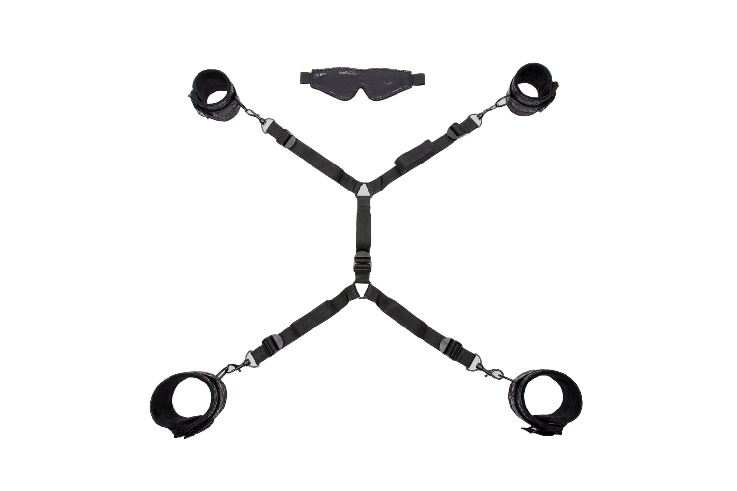 Bondage Boutique Black Rose Under Mattress Restraint Kit (2 Piece)