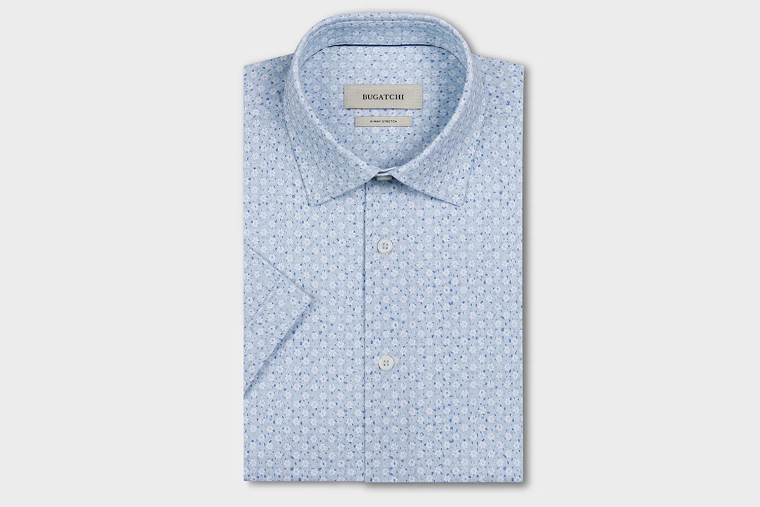 BUGATCHI Miles OoohCotton® Floral Short-Sleeve Shirt