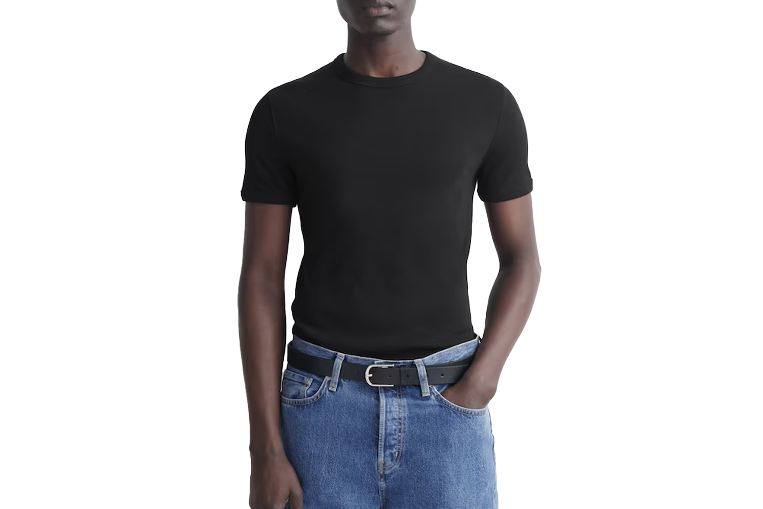 Cos Slim Ribbed Cotton T-Shirt
