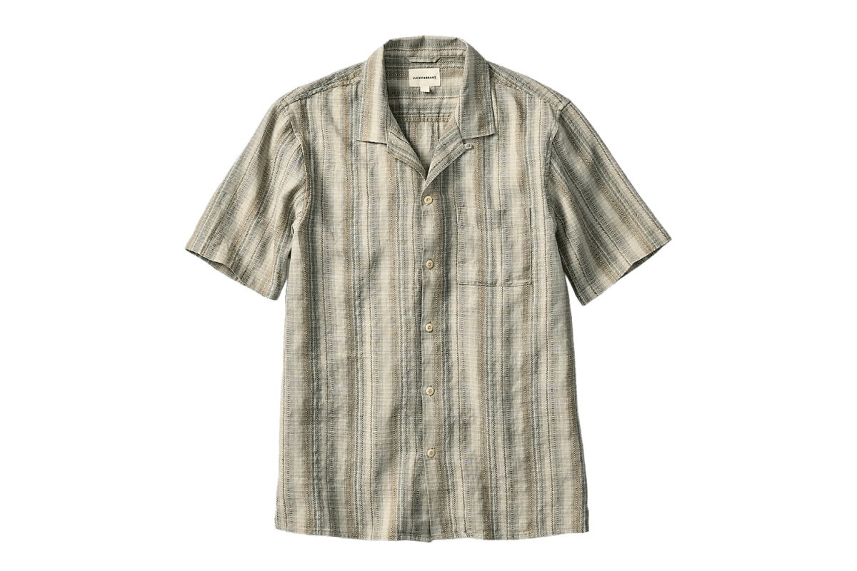 Lucky Brand Linen-Blend Camp Shirt