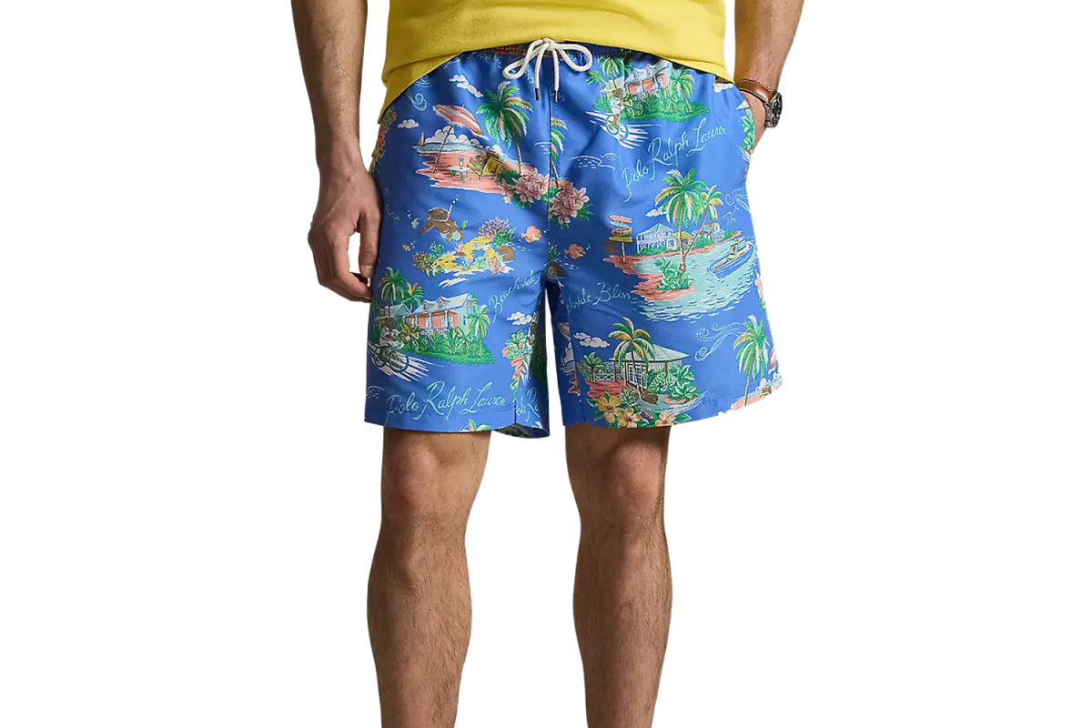 Polo Ralph Lauren Bahamas Bear Traveler Swim Trunks