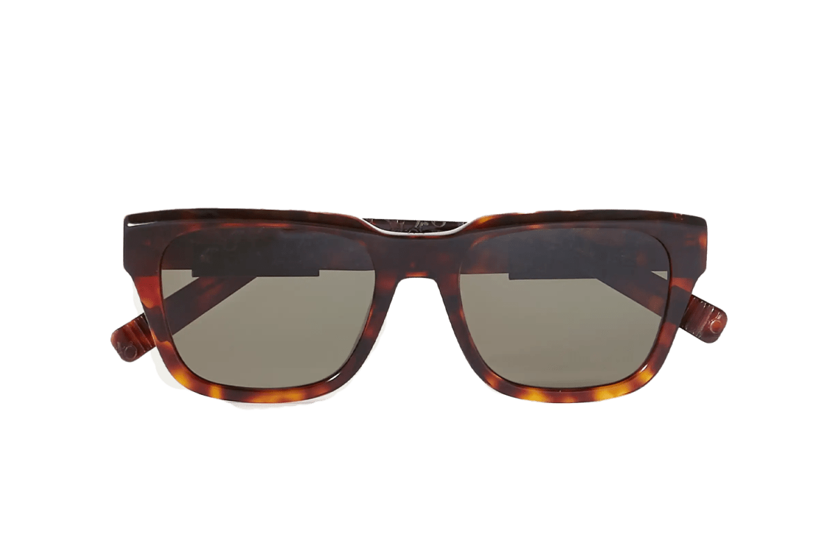 Dior B23 S1I Square-Frame Tortoiseshell Acetate Sunglasses