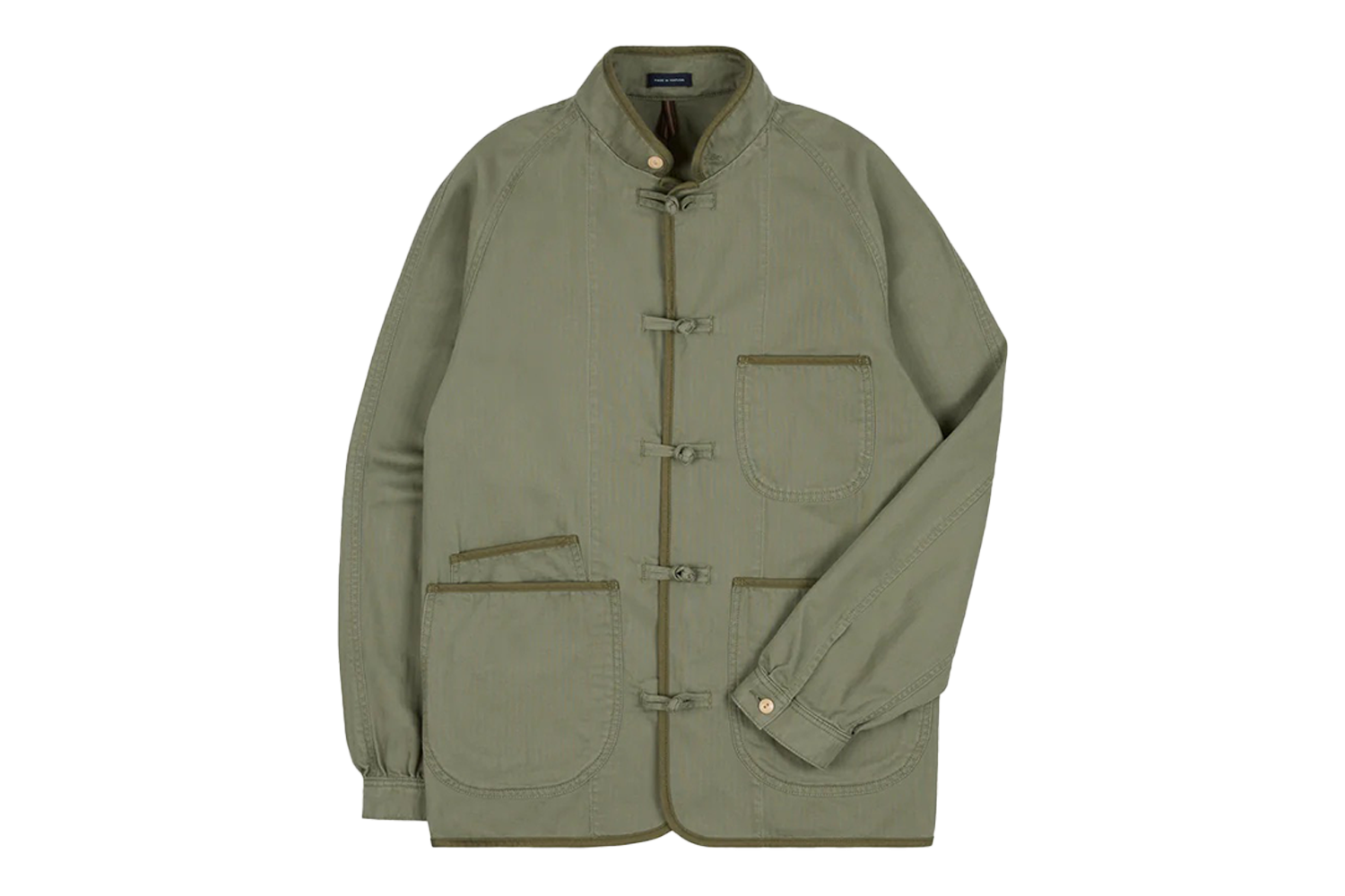 Drake's Herringbone Cotton Artist Chore Jacket