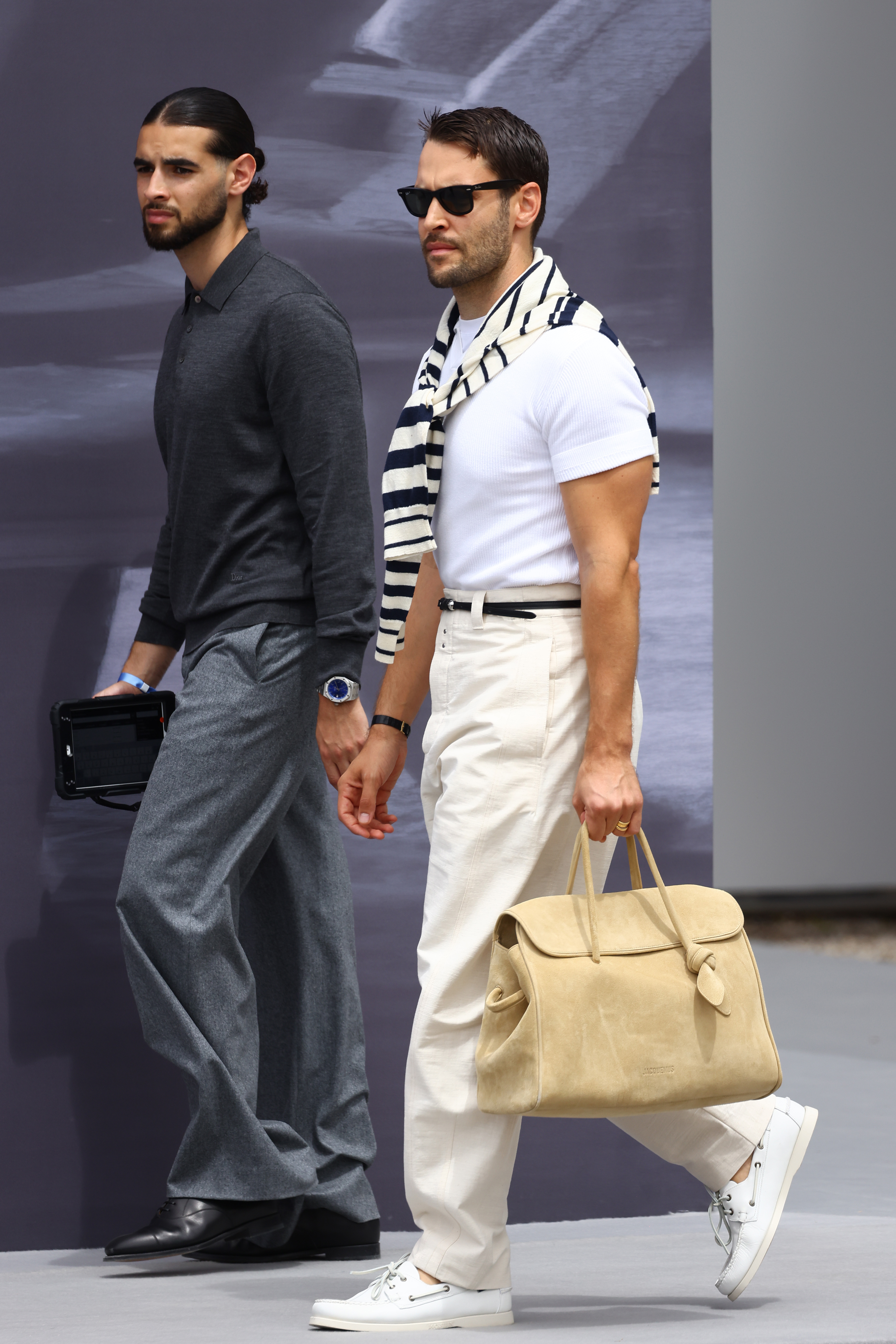 Designer Simon Porte Jacquemus in boat shoes