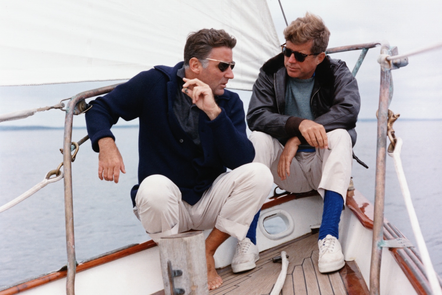 JFK on a boat