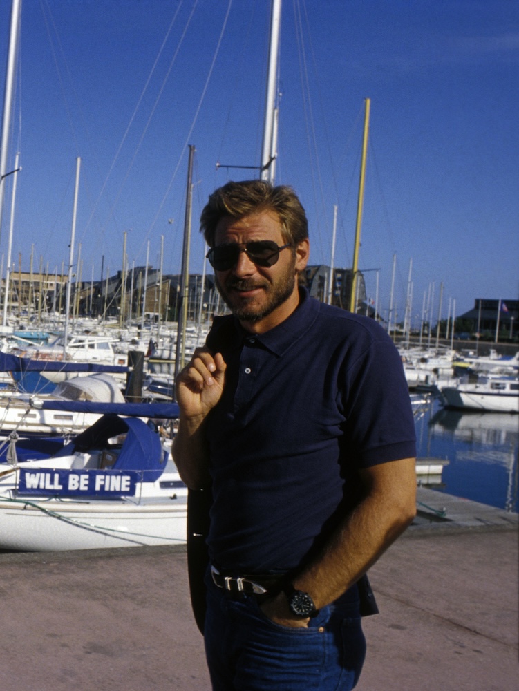 Harrison Ford in a polo shirt