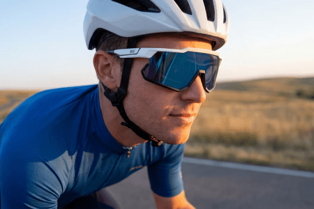 Cyclist with glasses from GlassesUSA.com